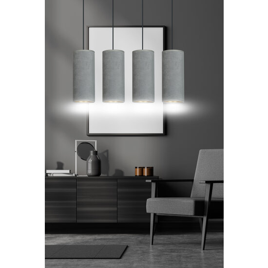 Nordfyn 4 cilinders grote hanglamp grijs  4x E27