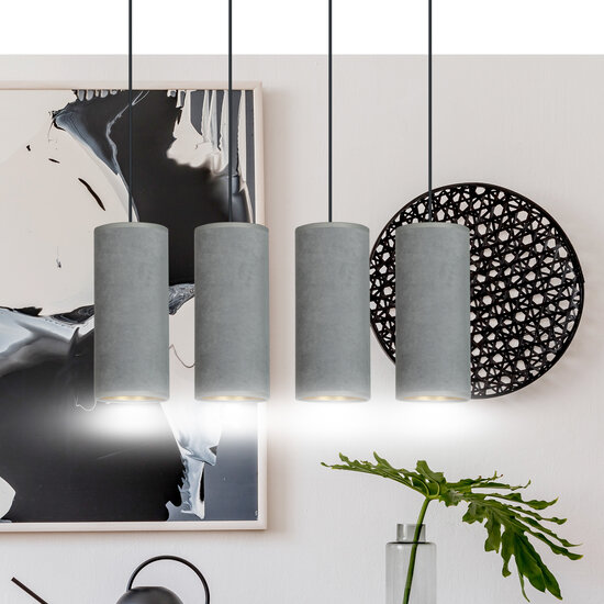 Emibig Emibig Nordfyn lámpara colgante grande gris 4x E27 - Iluminación ideal para espacios modernos