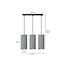 Nordfyn 3 cylindres suspension moyenne gris 3x E27