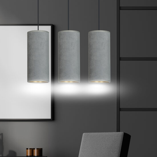 Nordfyn 3 cilinders medium hanglamp grijs 3x E27