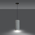 Nordfyn soft gray single cylinder hanging lamp E27