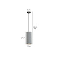 Emibig Emibig Nordfyn zacht grijze enkele cilinder hanglamp E27 - Perfect voor een sfeervolle inrichting