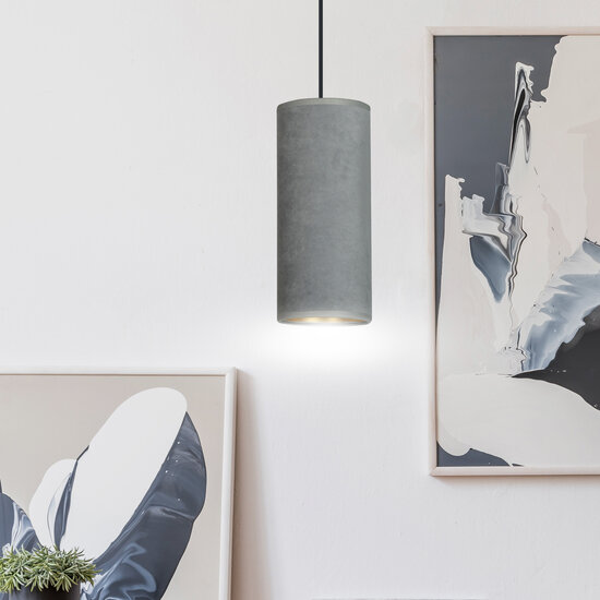 Emibig Emibig Nordfyn lampe suspendue à cylindre unique gris doux E27 - Idéale pour embellir votre espace de vie