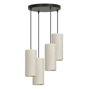 Nyborg grande suspension ronde avec 4 tubes blancs 4x E27