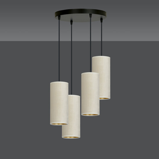 Emibig Emibig Nyborg grande lampe suspendue ronde avec 4 tubes blancs 4x E27 - Idéale pour les intérieurs modernes