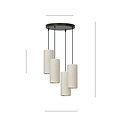 Emibig Emibig Nyborg grote ronde pendellamp met 4 witte kokers 4x E27 - Perfect voor moderne interieurs