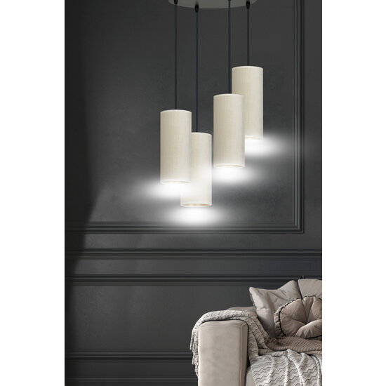 Emibig Emibig Nyborg große runde Pendelleuchte mit 4 weißen Röhren 4x E27 - Ideal für moderne Innenräume