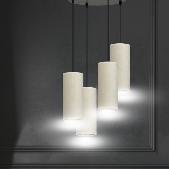Emibig Emibig Nyborg large round pendant lamp with 4 white tubes 4x E27 - Ideal for modern interiors