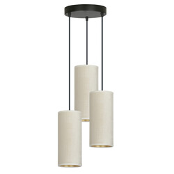 Suspension ronde Nyborg avec 3 tubes modernes blancs 3x E27