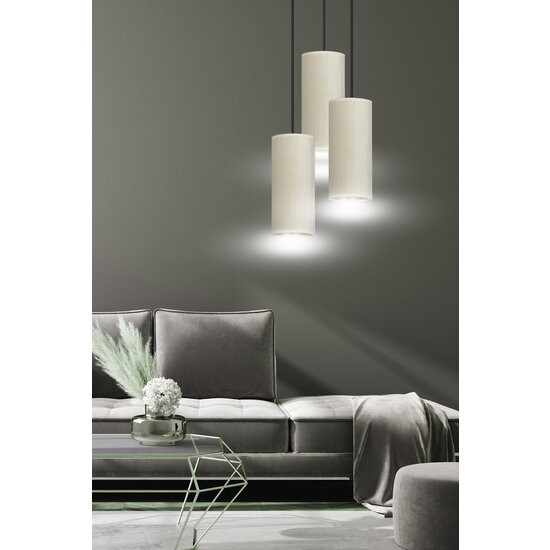 Nyborg round pendant lamp with 3 white modern tubes 3x E27