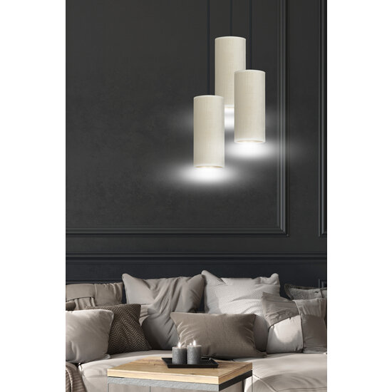Emibig Emibig Nyborg ronde pendellamp met 3 witte moderne kokers 3x E27 - Perfecte verlichting voor elke ruimte