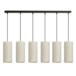 Lampe à suspension Nyborg 6 tubes XXL blanche 6x E27