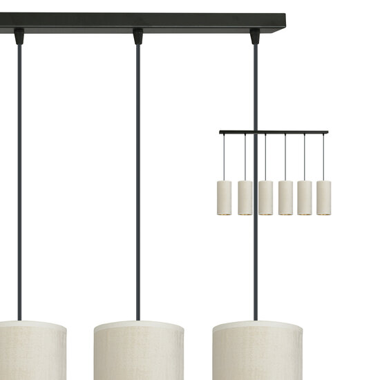 Nyborg 6 kokers XXL hanglamp wit 6x E27