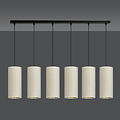Lampe à suspension Nyborg 6 tubes XXL blanche 6x E27
