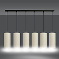 Lampe à suspension Nyborg 6 tubes XXL blanche 6x E27