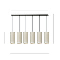 Nyborg 6 tubos XXL lámpara colgante blanco 6x E27