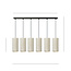 Emibig Emibig Nyborg 6 tubes XXL lampe suspendue blanche 6x E27 - Éclairage idéal pour les espaces modernes