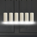 Lampe à suspension Nyborg 6 tubes XXL blanche 6x E27