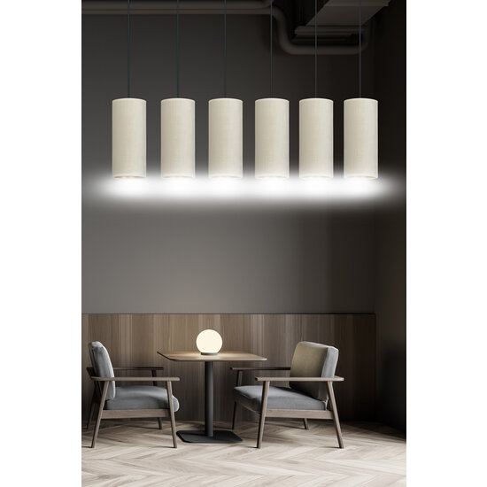 Emibig Emibig Nyborg 6 tubes XXL lampe suspendue blanche 6x E27 - Éclairage idéal pour les espaces modernes