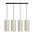 Nyborg 4 cylindres grande suspension blanche 4x E27