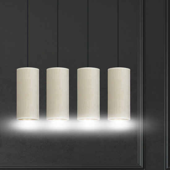 Nyborg 4 cylindres grande suspension blanche 4x E27