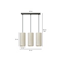 Emibig Emibig Nyborg 3 cylindres lampe suspendue moyenne blanche 3x E27 - Idéale pour les intérieurs modernes