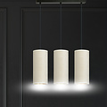 Lampe suspendue Nyborg 3 cylindres moyenne blanche 3x E27
