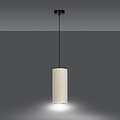 Lampe à suspension monocylindre blanc doux Nyborg E27