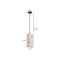 Lampe à suspension monocylindre blanc doux Nyborg E27