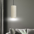 Lampe à suspension monocylindre blanc doux Nyborg E27