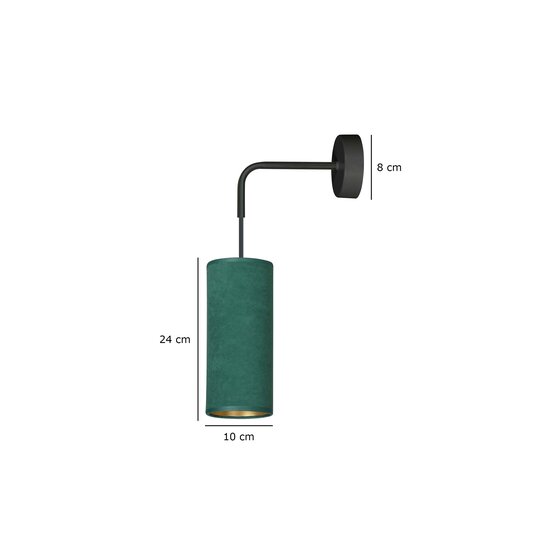Odsherred green wall lamp 1x E27 design finished