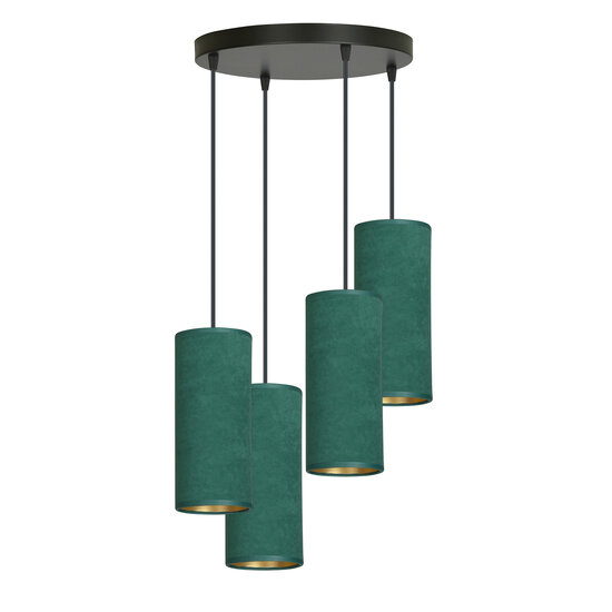 Emibig Emibig Odsherred grote ronde pendellamp met 4 groene kokers 4x E27 - Creëer een sfeervolle ambiance in uw ruimte