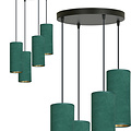 Odsherred large round pendant lamp with 4 green tubes 4x E27