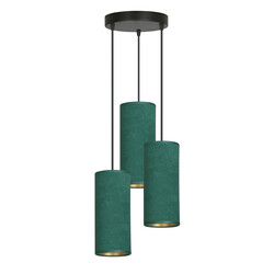 Odsherred lámpara colgante redonda con 3 tubos modernos verdes 3x E27