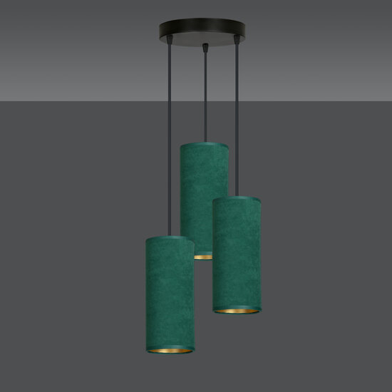 Odsherred round pendant lamp with 3 green modern tubes 3x E27