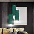 Odsherred round pendant lamp with 3 green modern tubes 3x E27