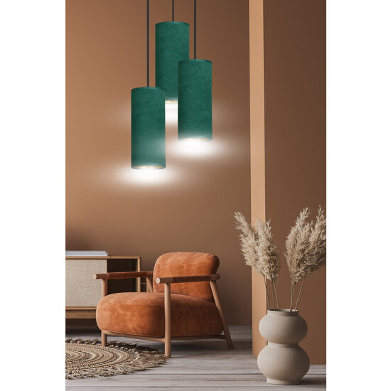 Odsherred round pendant lamp with 3 green modern tubes 3x E27