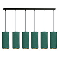 Emibig Emibig Odsherred 6 kokers XXL hanglamp groen 6x E27 - Perfect voor sfeervolle verlichting in elke ruimte