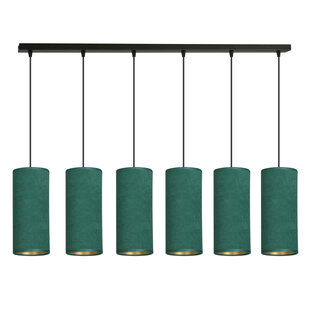 Odsherred 6 tubes XXL hanging lamp green 6x E27