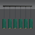 Lampe à suspension Odsherred 6 tubes XXL verte 6x E27