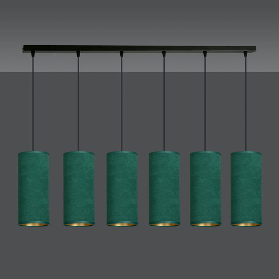Odsherred 6 tubes XXL hanging lamp green 6x E27
