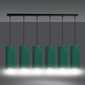 Lampe à suspension Odsherred 6 tubes XXL verte 6x E27