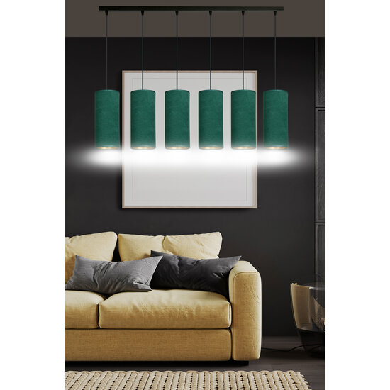 Lampe à suspension Odsherred 6 tubes XXL verte 6x E27