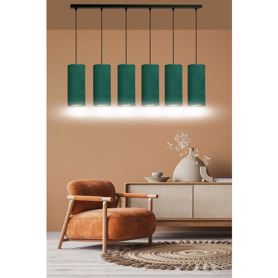 Emibig Emibig Odsherred 6 tubes XXL lampe suspendue verte 6x E27 - Idéale pour un éclairage élégant dans n'importe quelle pièce