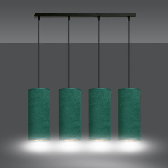 Odsherred 4 cylindres grande suspension verte 4x E27