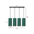 Odsherred 4 cylinders large hanging lamp green 4x E27