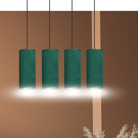Odsherred 4 cylinders large hanging lamp green 4x E27
