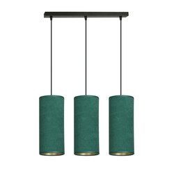 Lampe suspendue moyenne Odsherred 3 cylindres verte 3x E27