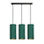 Odsherred 3 cylinders medium hanging lamp green 3x E27