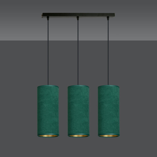 Lampe suspendue moyenne Odsherred 3 cylindres verte 3x E27